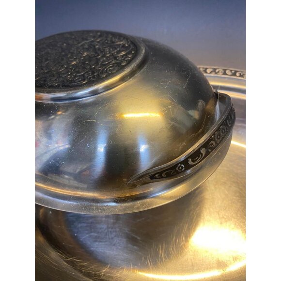 Vintage1960s Oneida Oval Serving Dish With Lid Mediterranea Pattern Design - Picture 5 of 5